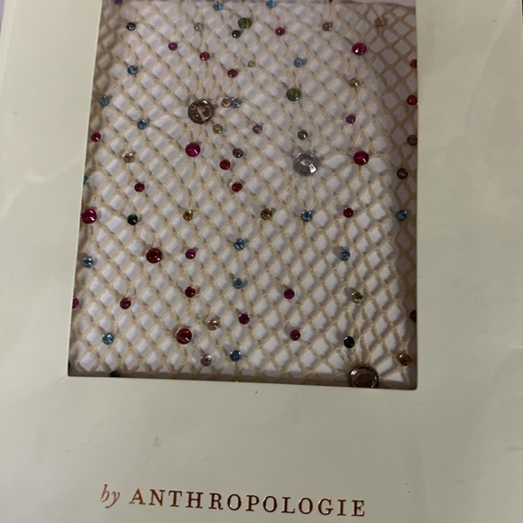 Anthropologie gem nude fishnet tights new in package 2X - Picture 5 of 9